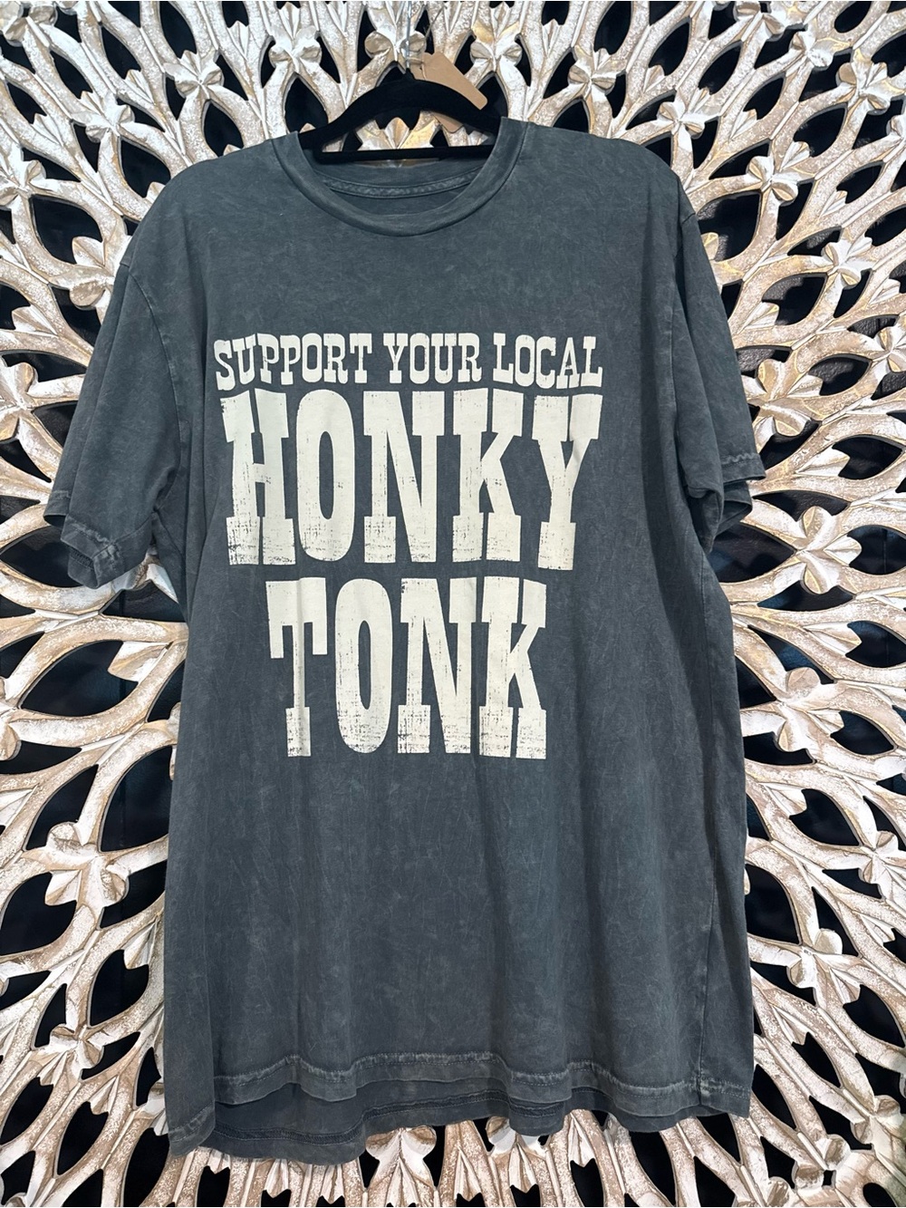 Support Your Local Honky Tonk Graphic Tee - Black